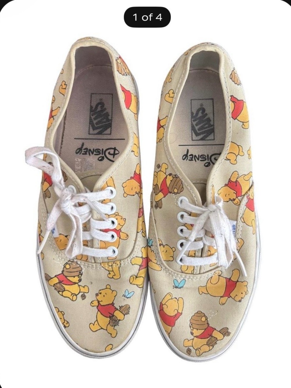 Vans x Winnie the Pooh Beige Canvas Sneakers